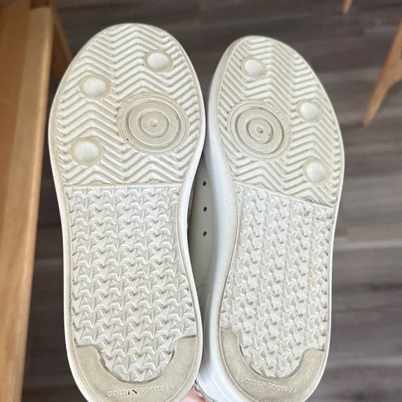 Golden Goose Pure Star White Sneakers with Animal Print Accent - Picture 3 of 4